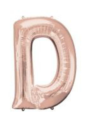 Picture of ROSE GOLD LETTER D FOIL BALLOON